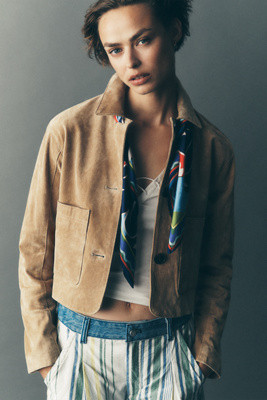 BLANKNYC Real Suede Crop Jacket | Anthropologie (US)