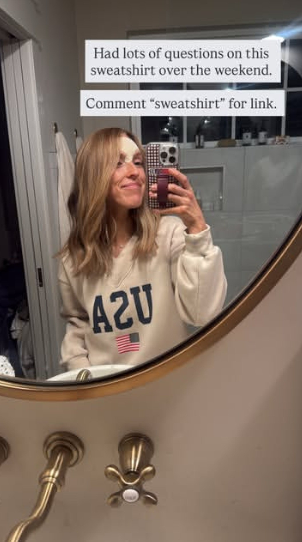 I love this sweatshirt and when I shared this picture in stories, I got so many questions about it! It's out of stock in my color, but I found it in gray for you guys!  

 #LTKgrwm #LTKootd #LTKmomlife