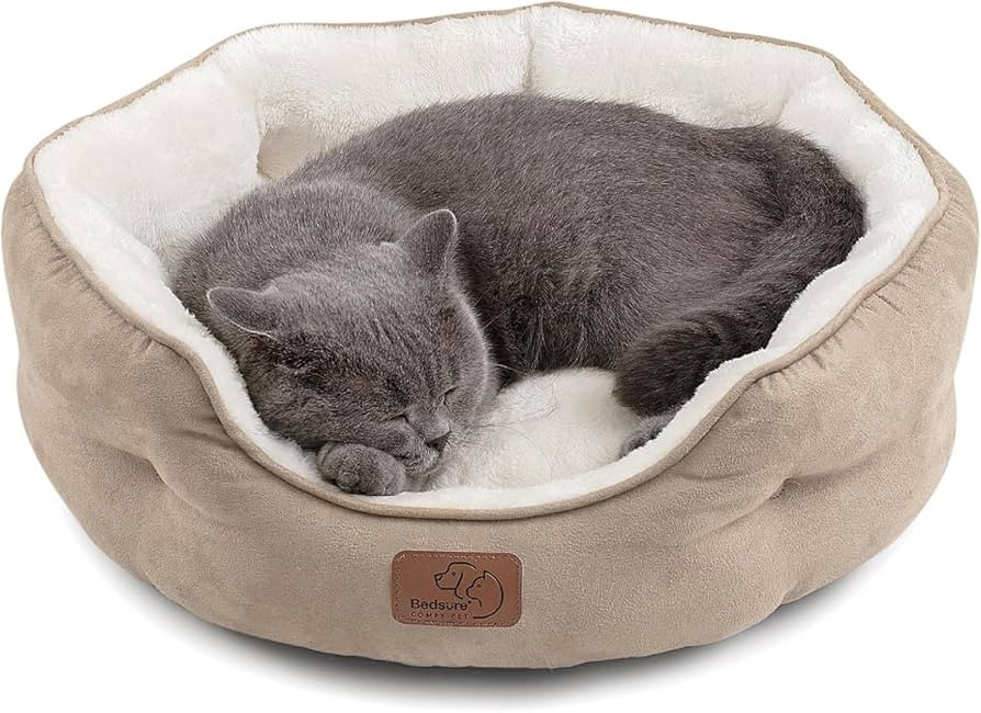 Bedsure Dog Beds for Small Dogs - Round Cat Beds for Indoor Cats, Washable Pet Bed for Puppy and ... | Amazon (US)