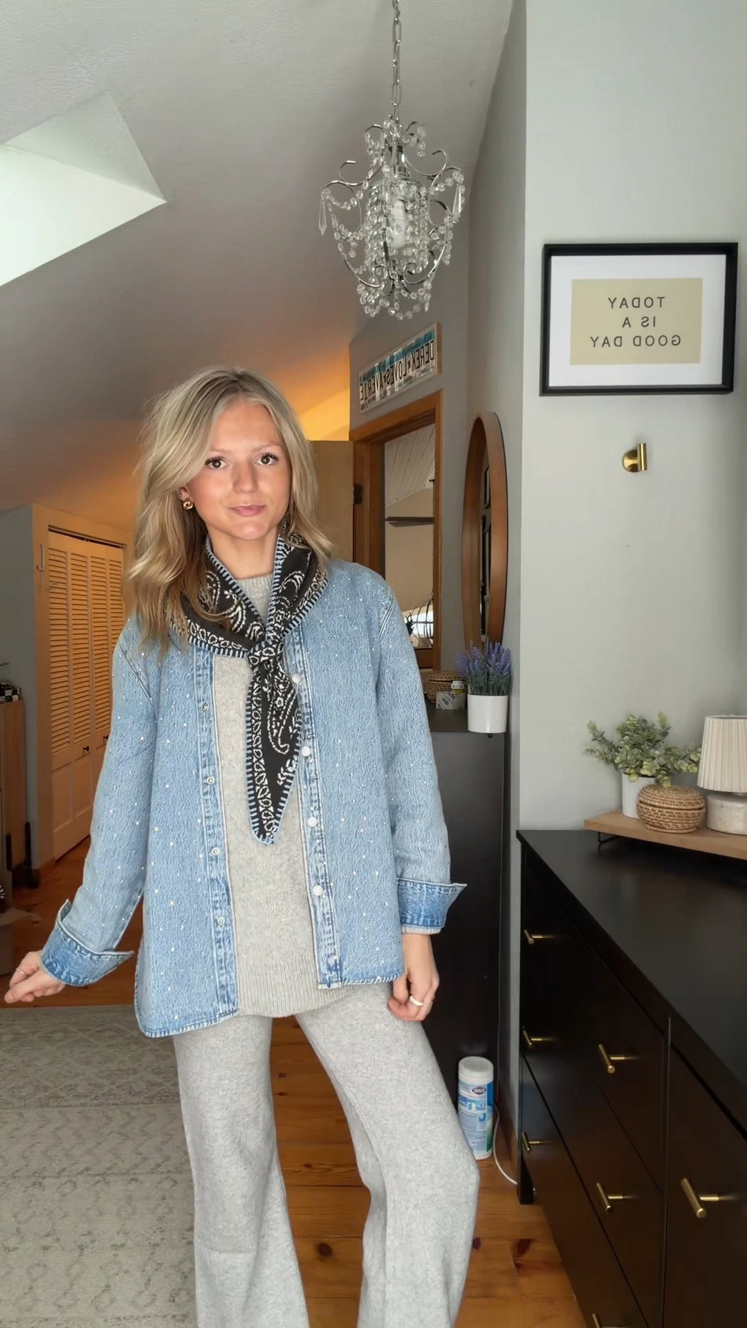 Target denim jacket currently sold out- Xs sweater, XXS pants

#LTKootd #LTKFindsUnder50 #LTKFindsUnder100