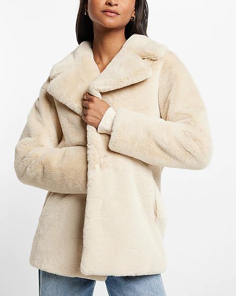 Oversized Faux Fur Coat | Express