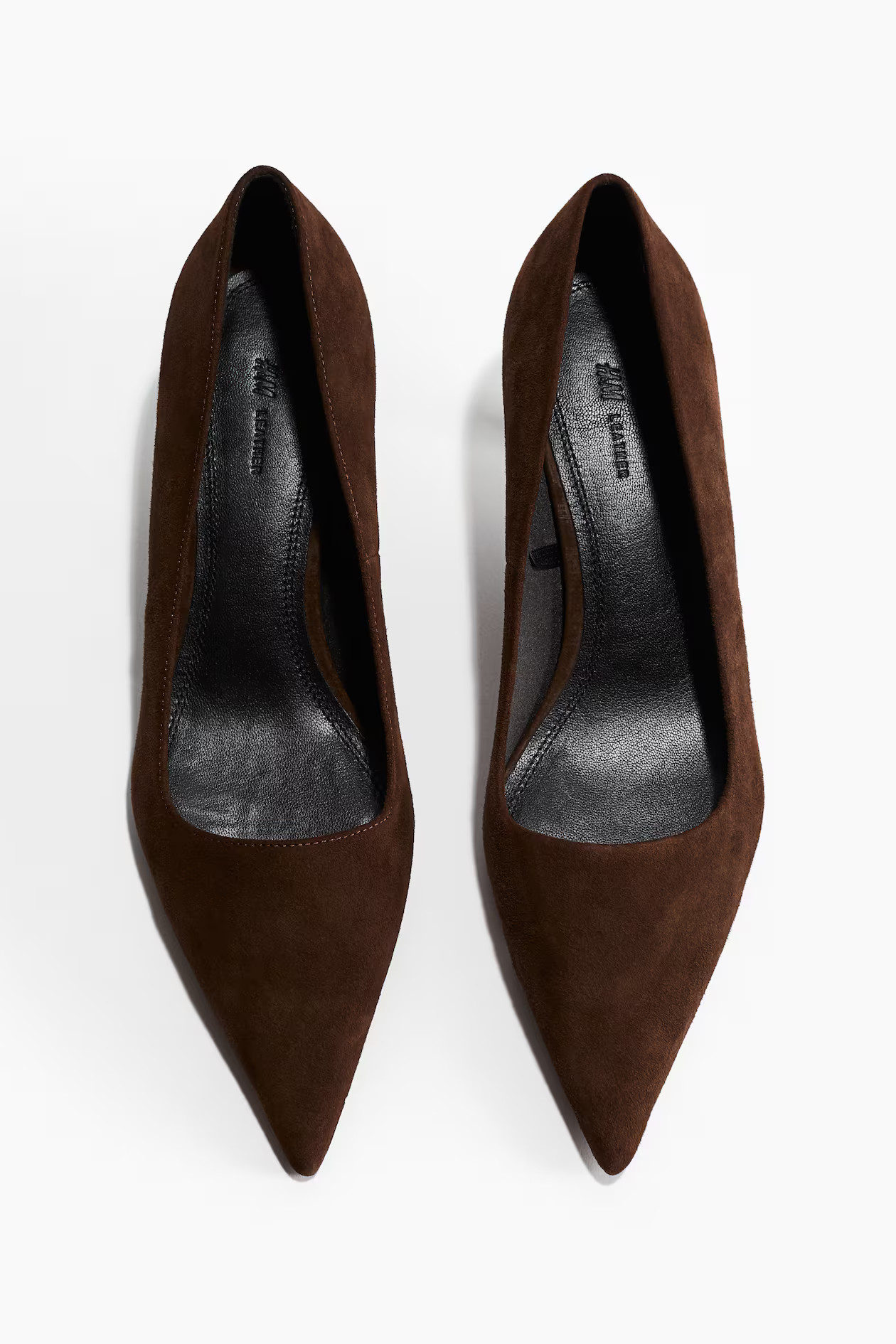 Leather court shoes - Low heel - Dark brown - Ladies | H&M GB | H&M (UK, MY, IN, SG, PH, TW, HK)