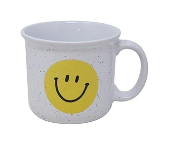 Boston Warehouse 16OZ MUG SMILEY FACE YELLOW | Amazon (US)