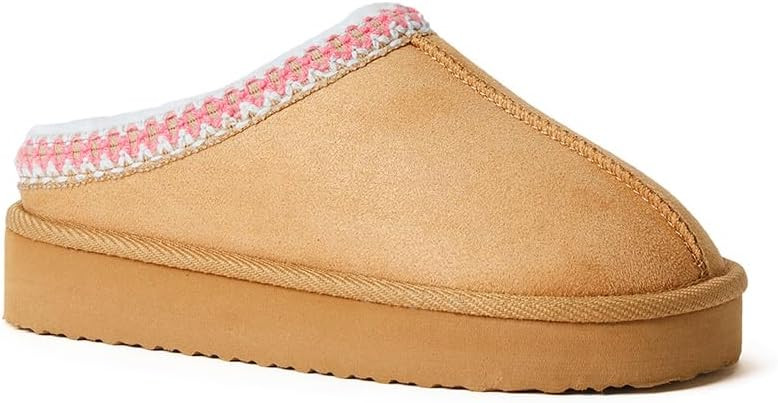 FabKids Girls Platform Fuzzy Slippers Winter Kids Suede Slippers Indoor Outdoor Furry Slipper for... | Amazon (US)