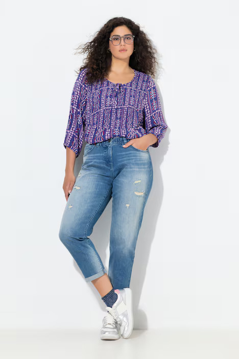 Distressed Boyfriend Jeans | Ulla Popken - US