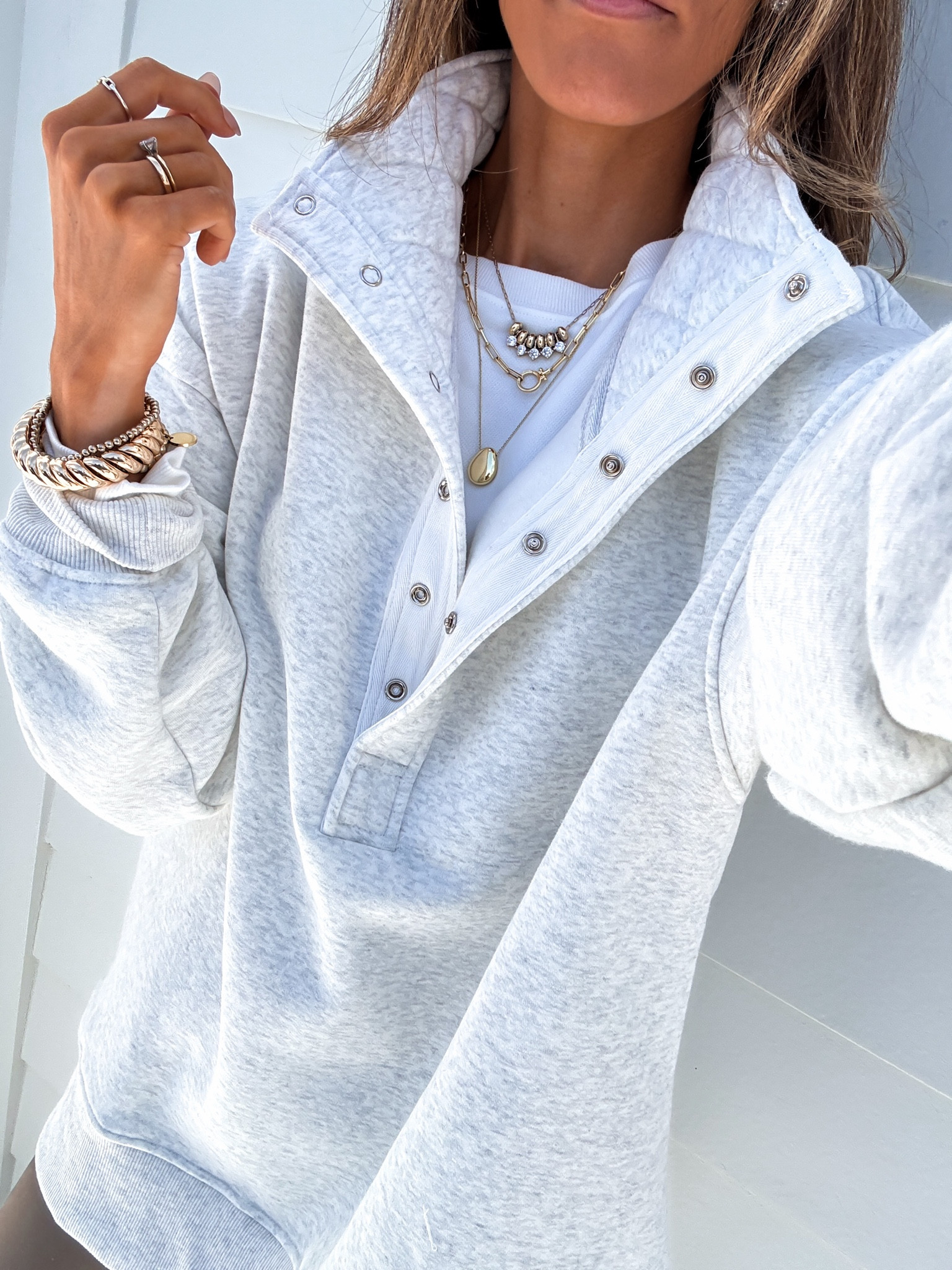 Wearing a medium pullover (I sized up for an even more oversize fit) and xsmall leggings. 

#LTKootd #LTKActive #LTKfitnessgoals