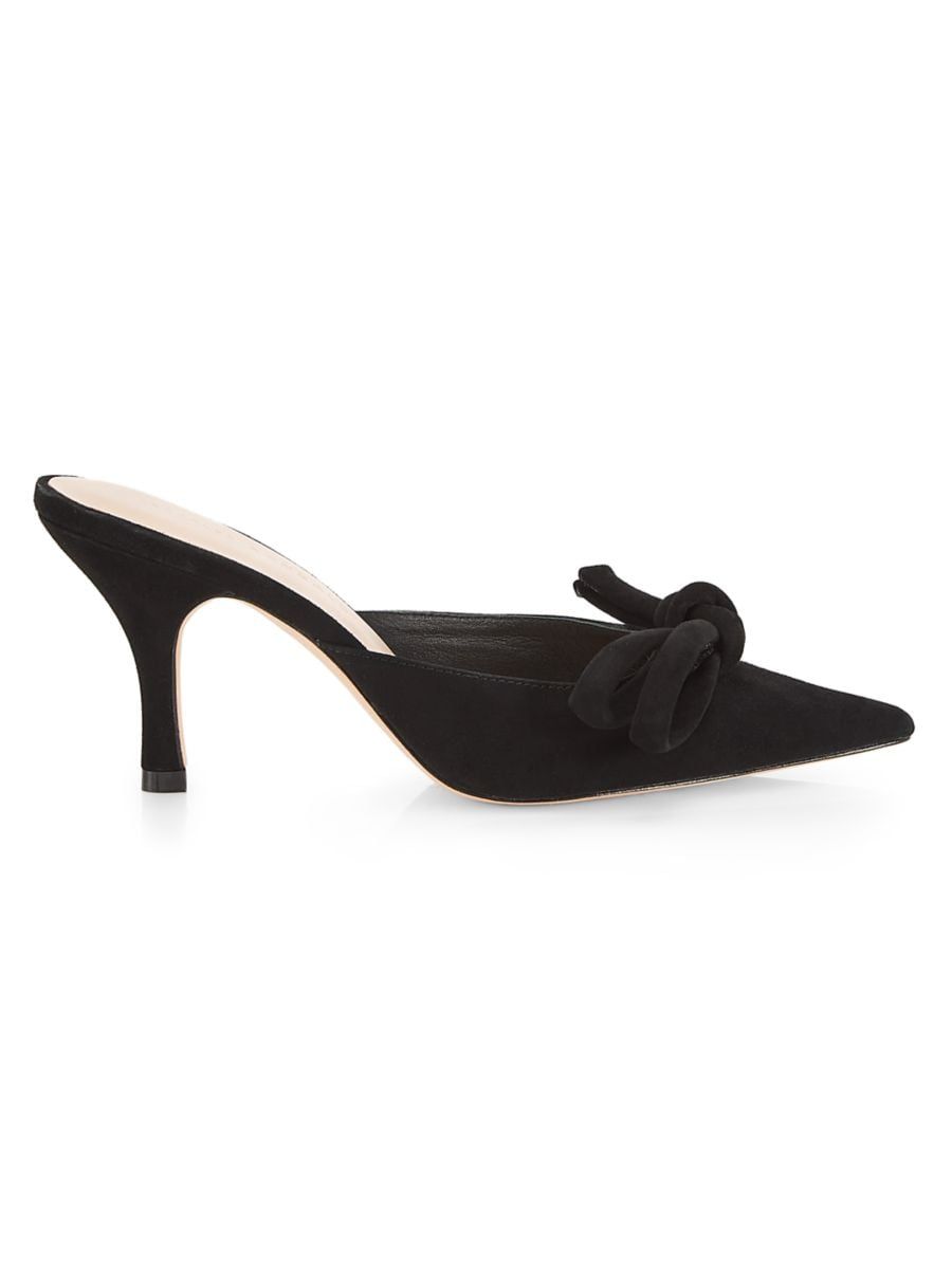 Amyra Suede Bow Mules | Saks Fifth Avenue