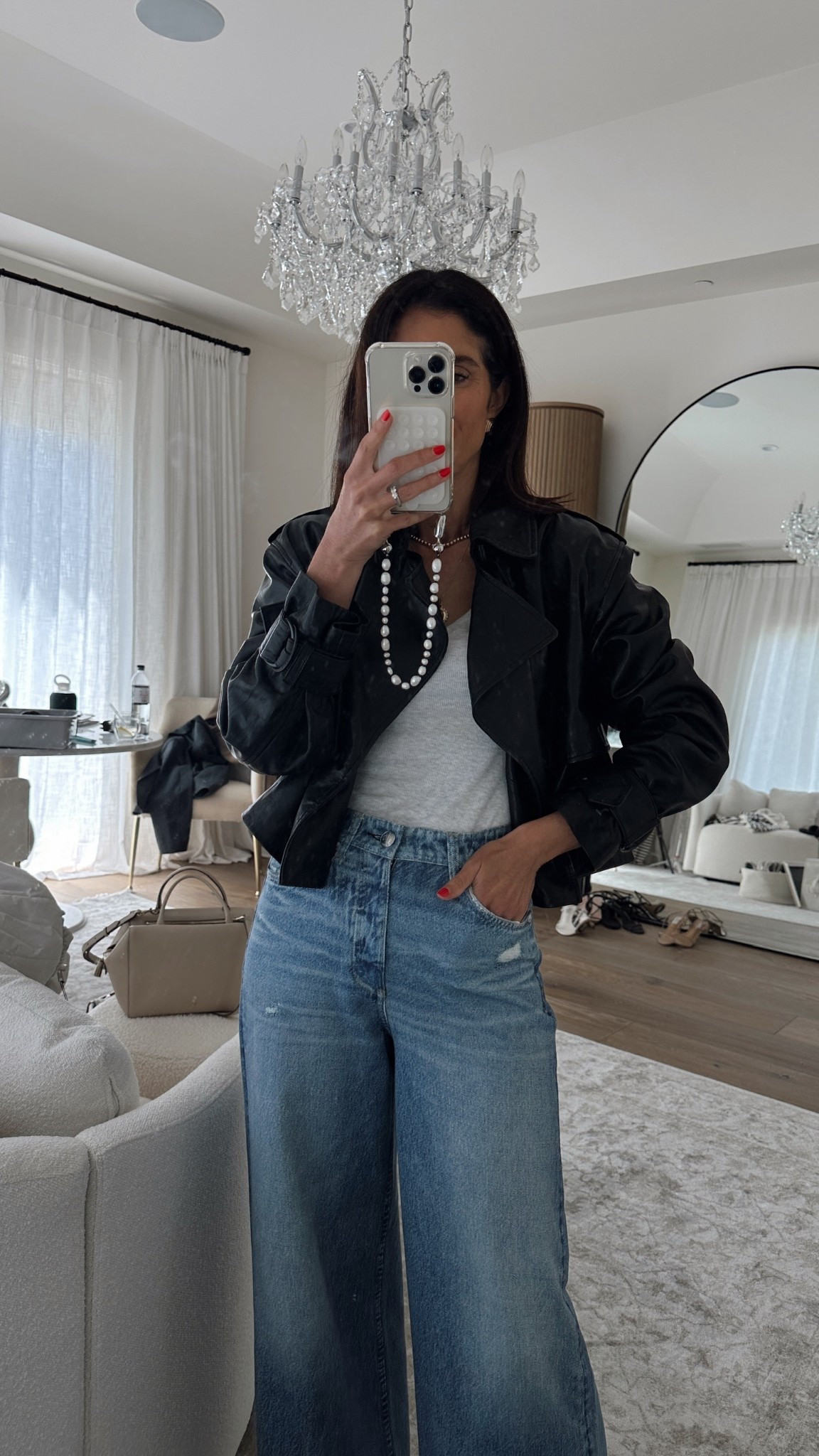 I’m just shy of 5-7” and usually wear a size 25 jeans but sized down to a size 24 for these super comfortable SWEATPANTS jeans. Wearing the size small jacket 
StylinByAylin, Aylin

#LTKSeasonal #LTKootd #LTKgrwm