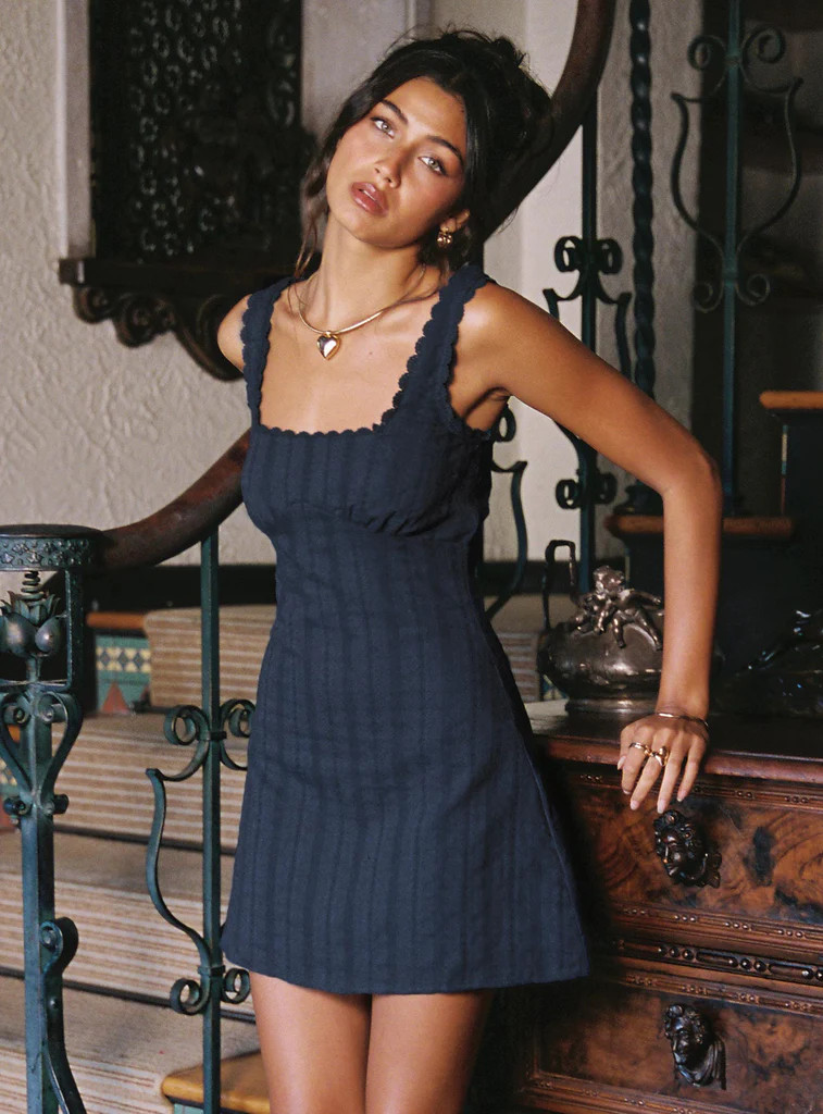 Dasha Mini Dress Navy | Princess Polly US