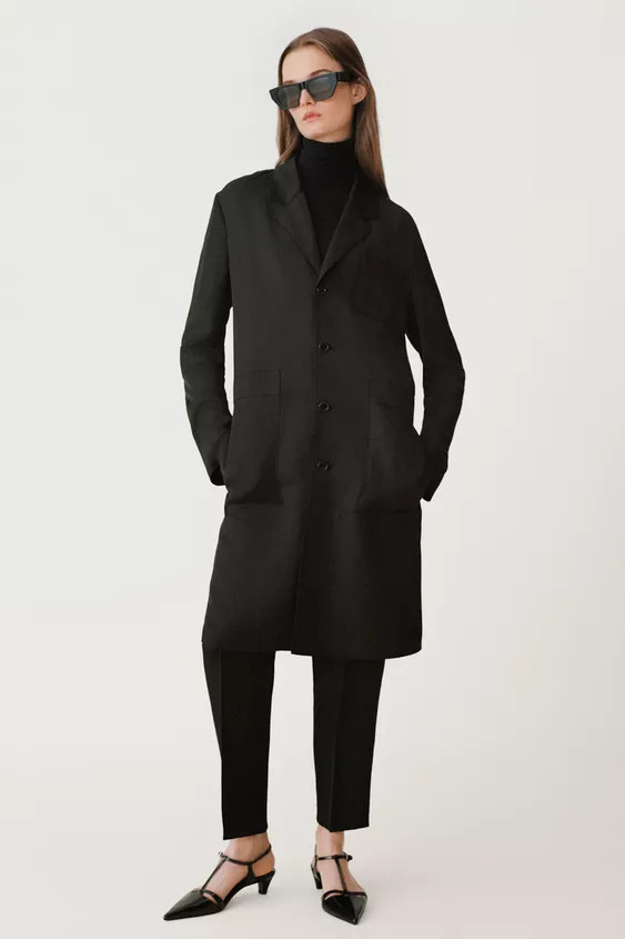 STRAIGHT LINEN BLEND COAT 50TH ANNIVERSARY | Zara UK