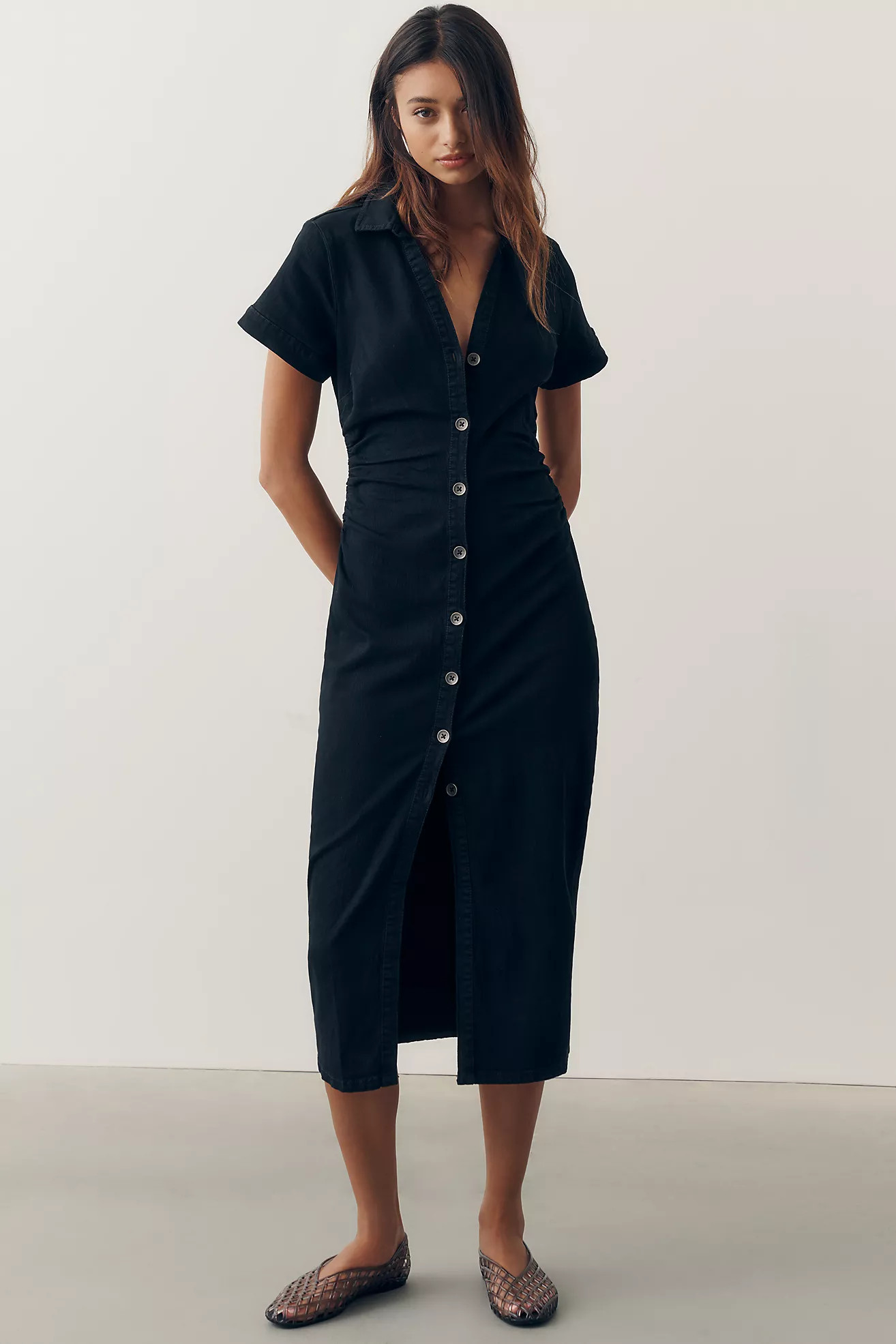 Greer Denim Midi Shirtdress by Pilcro | Anthropologie (US)