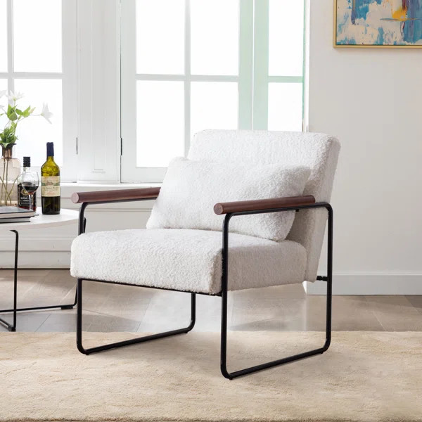 26"W Popkin Soft Arm Accent Chair with Cushion | Wayfair North America