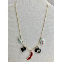 Handmade Clay Charm Necklace | Hand-Painted Porcelain Pendants Retro Ceramic Charms Dreamy Miniatures Custom Jewelry | Etsy (US)