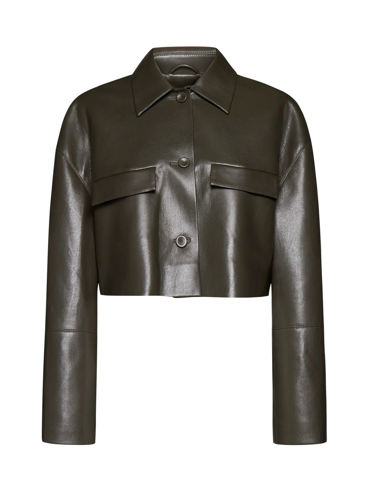 Nanushka Cropped Leather Jacket | Cettire Global