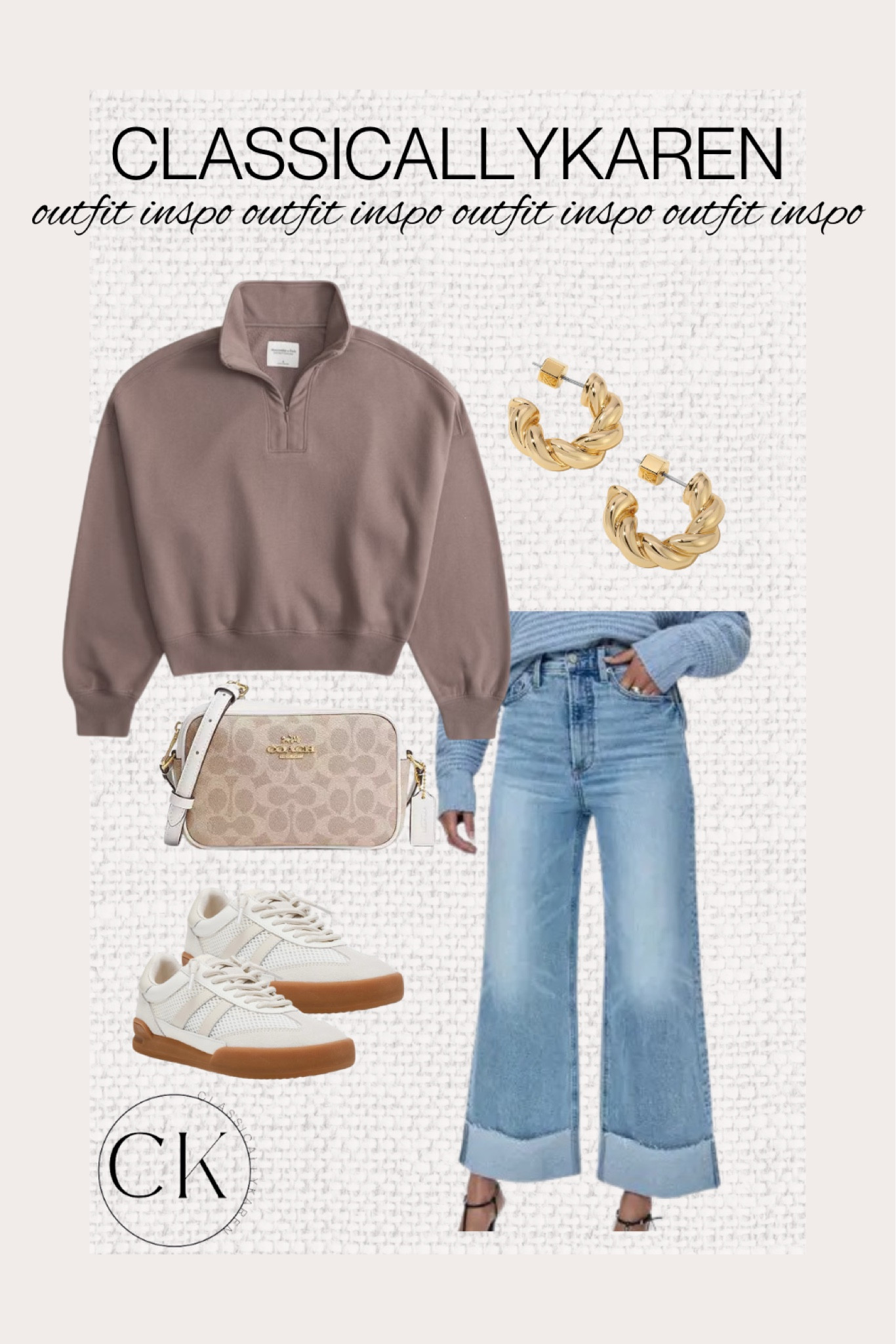 Outfit in spoon featuring cropped wide leg jeans  

#LTKStyleTip #LTKFindsUnder100 #LTKOver40