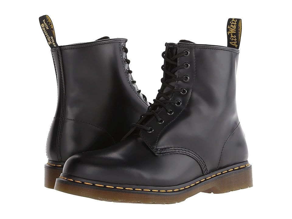 Dr. Martens 1460 Smooth Leather Lace Up Boots (Black Smooth) Lace-up Boots | Zappos