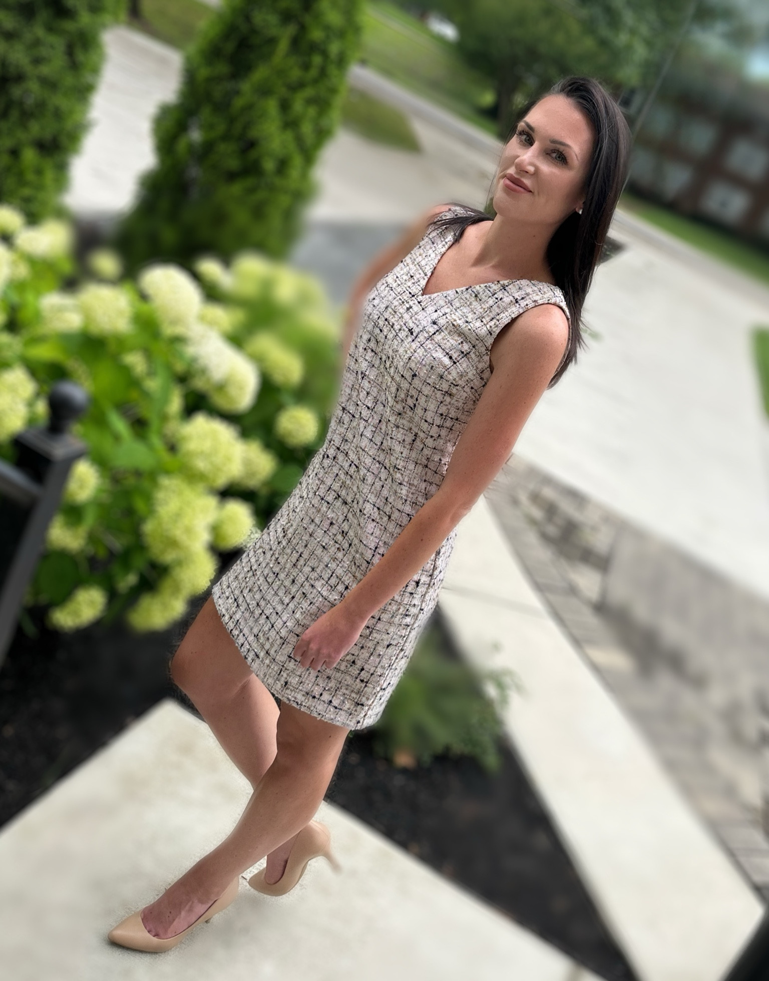 Workflow, dresses, tweed dress, summer dresses, summertime style, nude heels, work style, clean and simple silhouettes 

#LTKstyletip #LTKFind #LTKworkwear