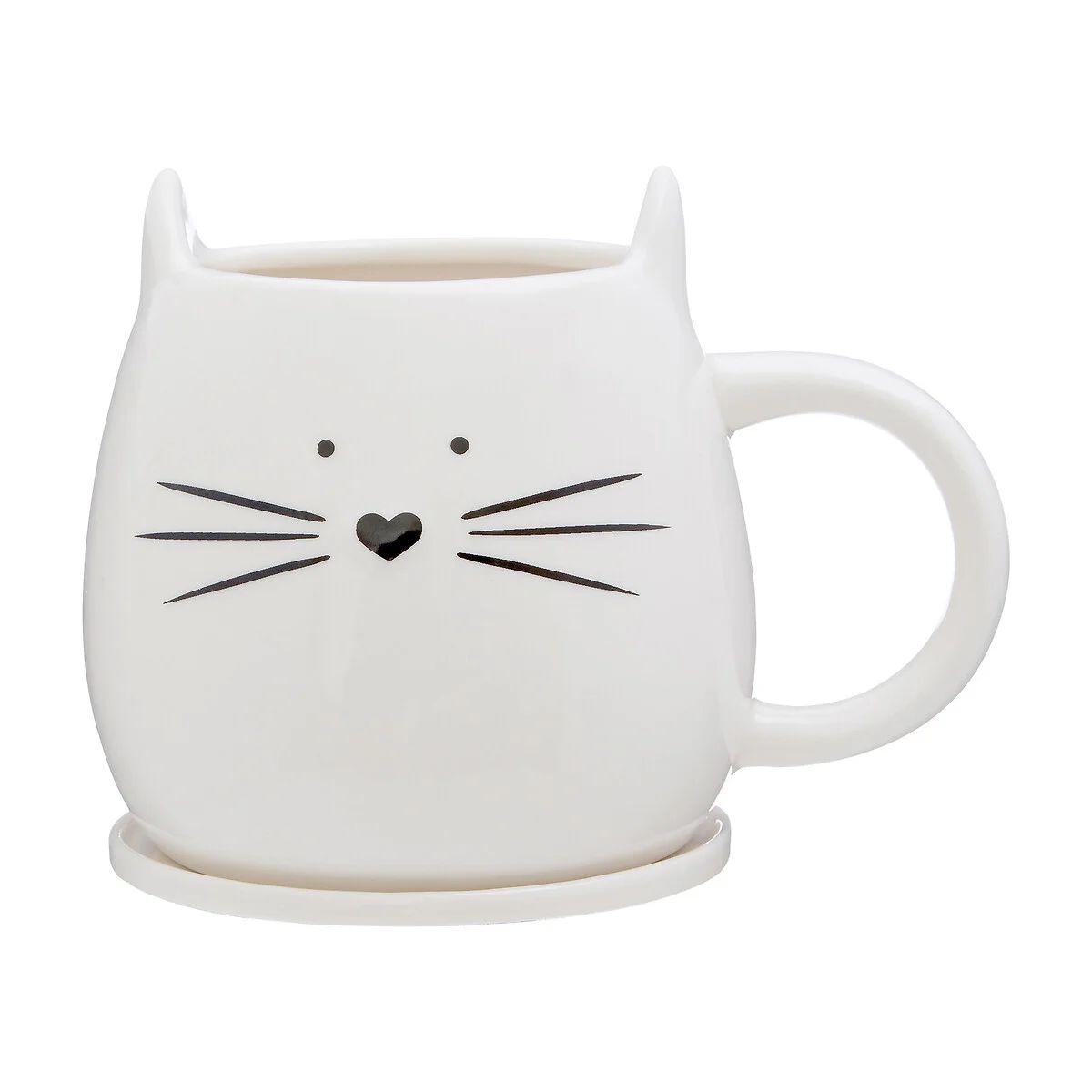Ivory Cat Mug & Coaster 380ml | La Redoute (UK)