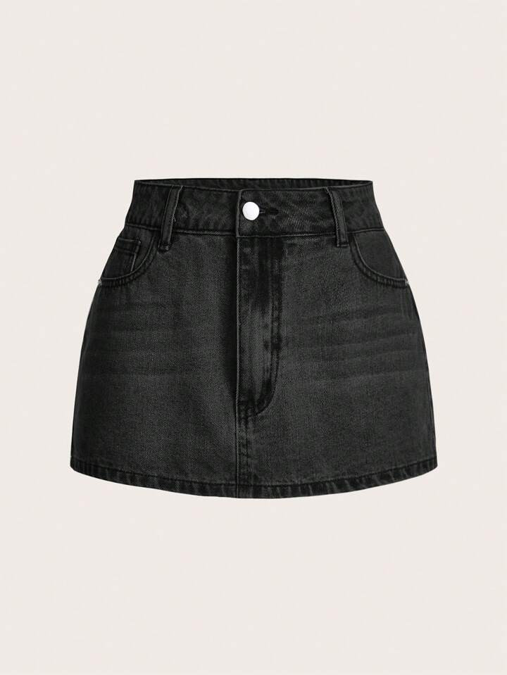 SHEIN MOD Jeansrock Für Damen | SHEIN