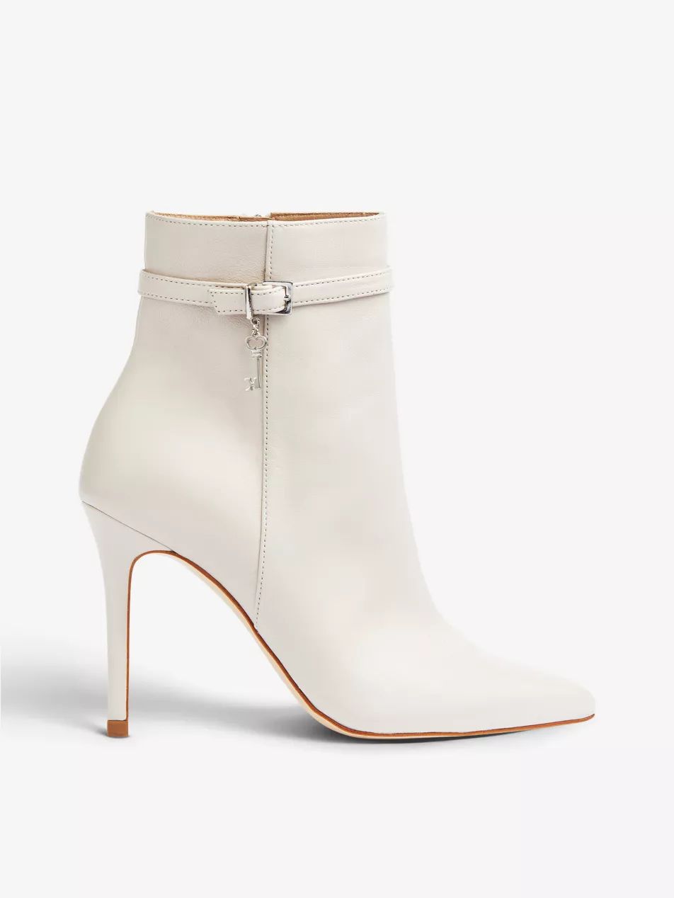 Clover key-charm leather heeled ankle boots | Selfridges