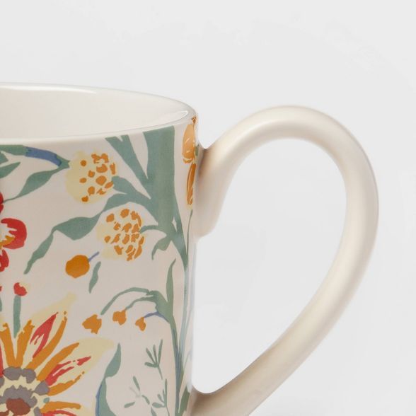 15oz Stoneware Floral Mug - Threshold™ | Target