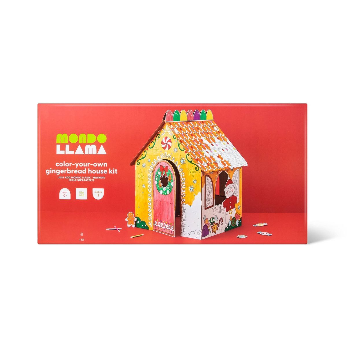 Color-Your-Own Gingerbread House Kit - Mondo Llama™ | Target