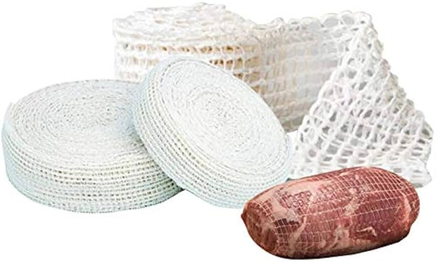 5m Cotton Meat Netting Elastic Smoked Meat Poultry Ham Netting Meat Butcher Twine Net Roll Wrappi... | Amazon (US)