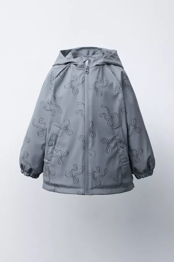 WATER-RESISTANT PRINTED RUBBERISED RAINCOAT | Zara UK