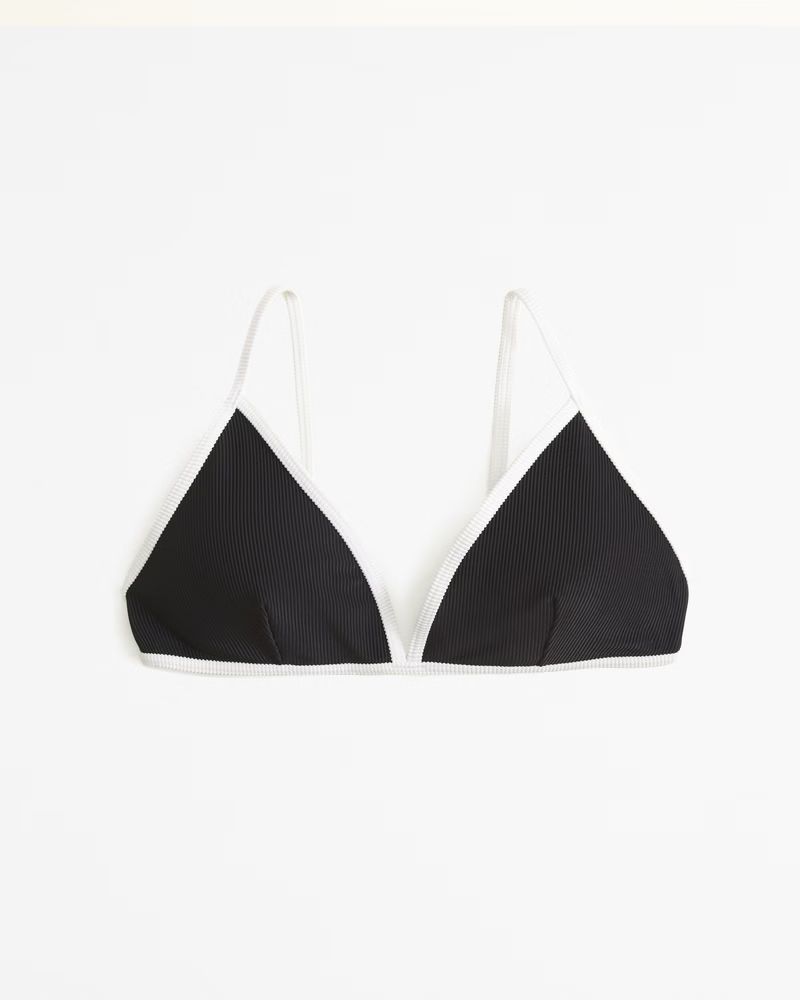 Abercrombie & Fitch Women's Triangle Bikini Top in Black - Size S | Abercrombie & Fitch (US)