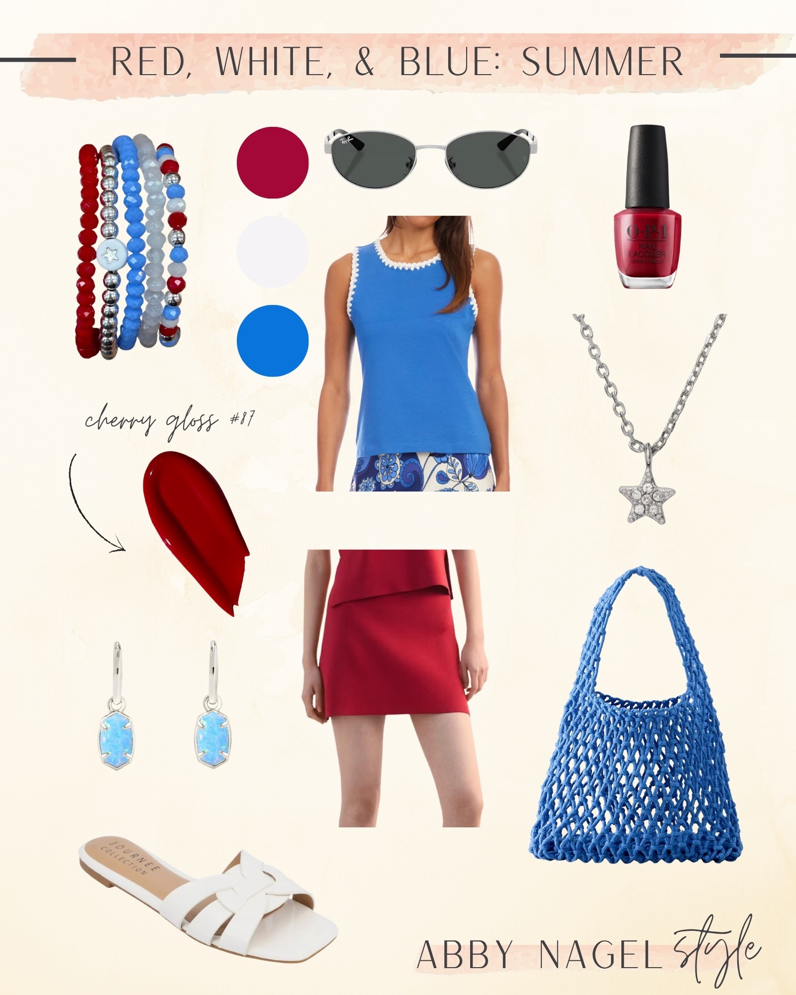 4th of July for Summer inspired by the Centered Jewelry stack.