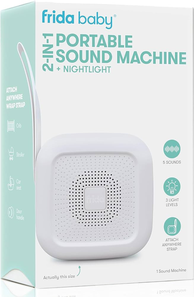 Frida Baby 2-in-1 Portable Sound Machine + Nightlight | White Noise Machine with Soothing Sounds ... | Amazon (US)