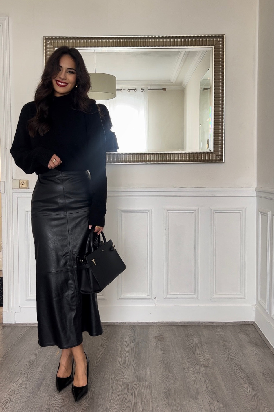Workwear with a maxi faux leather skirt 🖤

#LTKstyletip #LTKeurope #LTKSeasonal