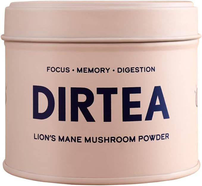 Dirtea Lion’s Mane Mushroom Powder, for Focus, Memory and Digestion, 1 Tin of Mushroom Powder, ... | Amazon (UK)