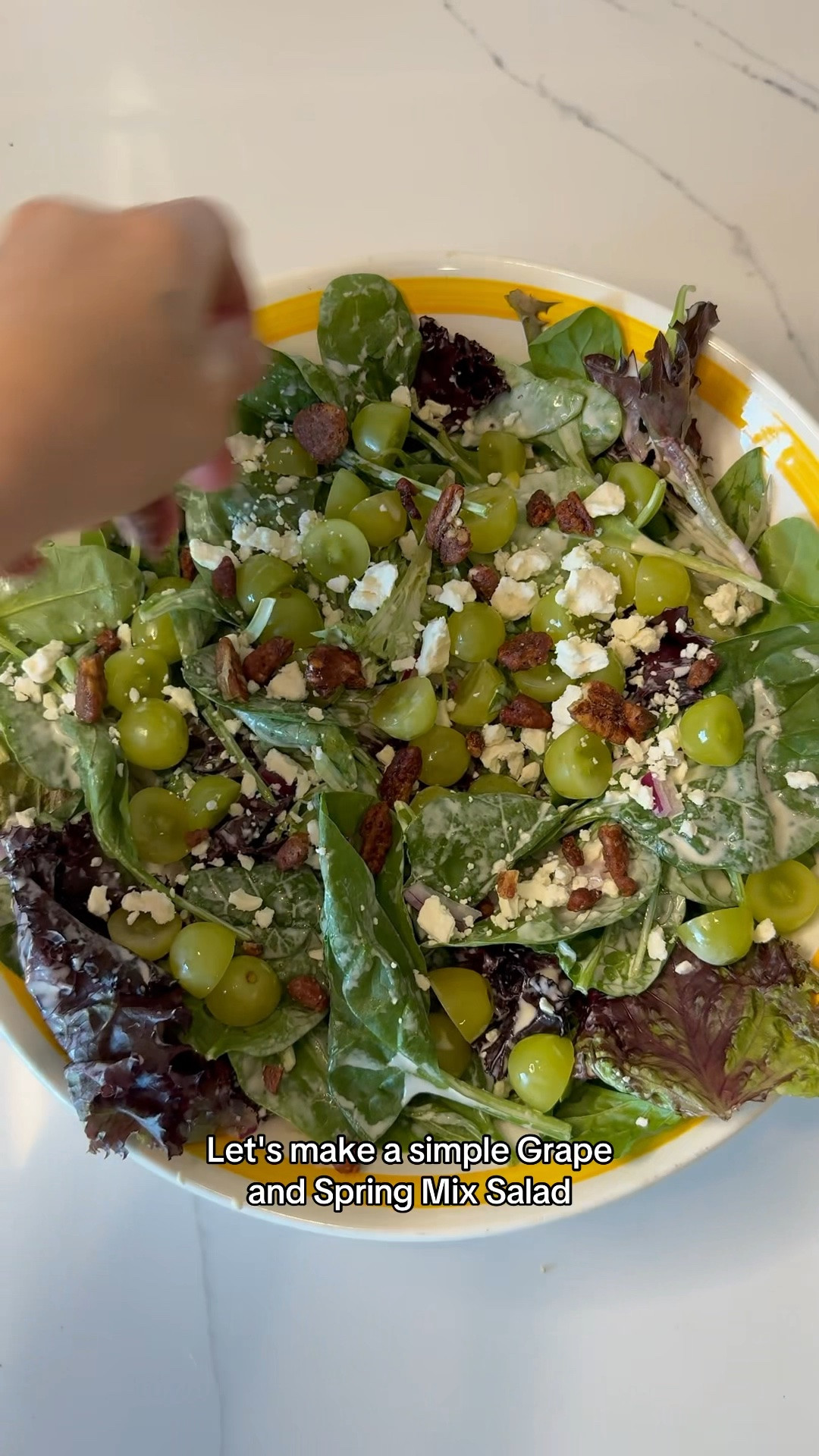 Let’s make a simple Grape and Spring Mix Salad! 
Here’s the recipe ❤️
https://wolfcaster.kitchen/recipes/f/grape-and-spring-mix-salad

#LTKdayinmylife #LTKfoodie #LTKHome