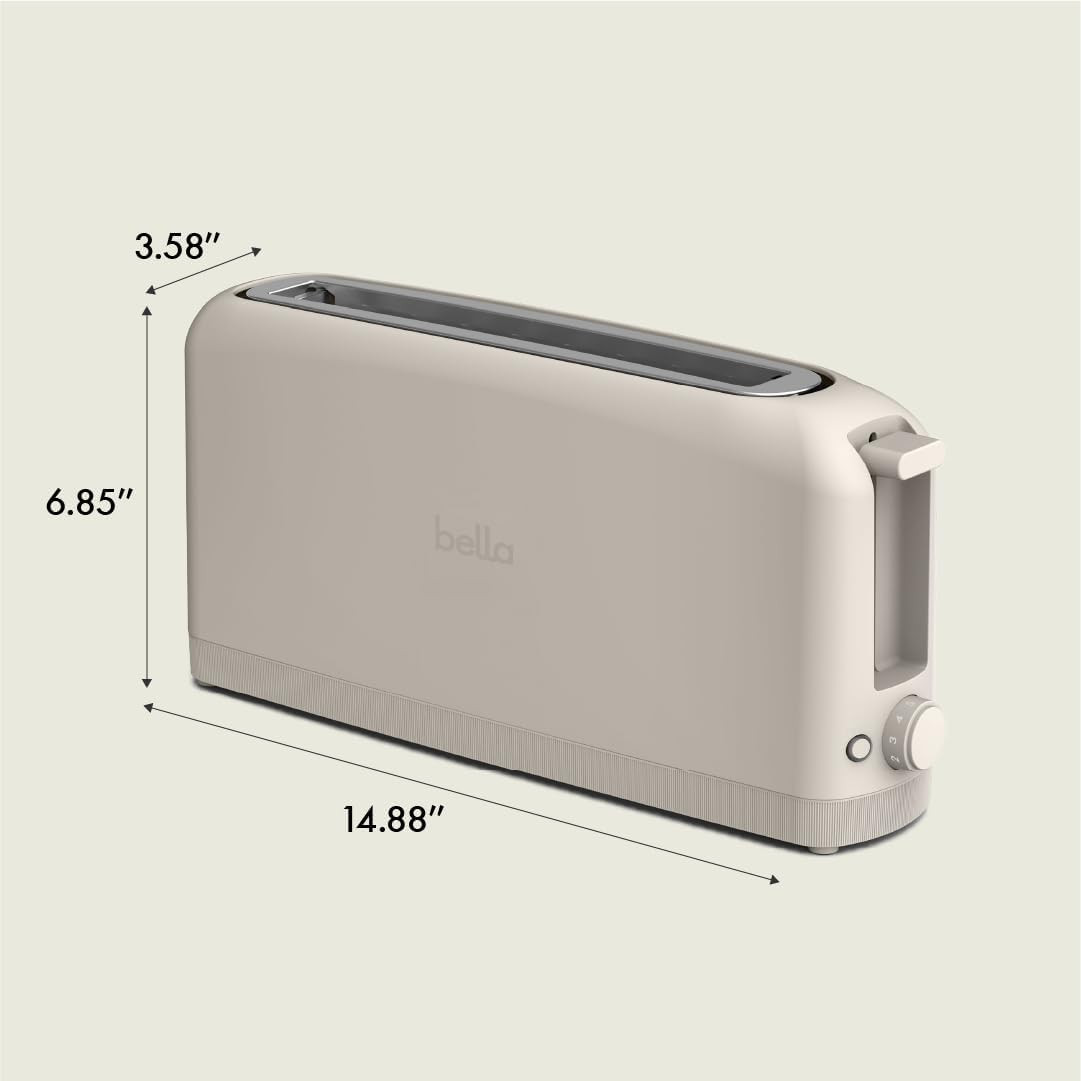 bella 2 Slice Slim Toaster, Fits-anywhere™ Kitchenware, 6 Setting Shade Control with Reheat & C... | Amazon (US)