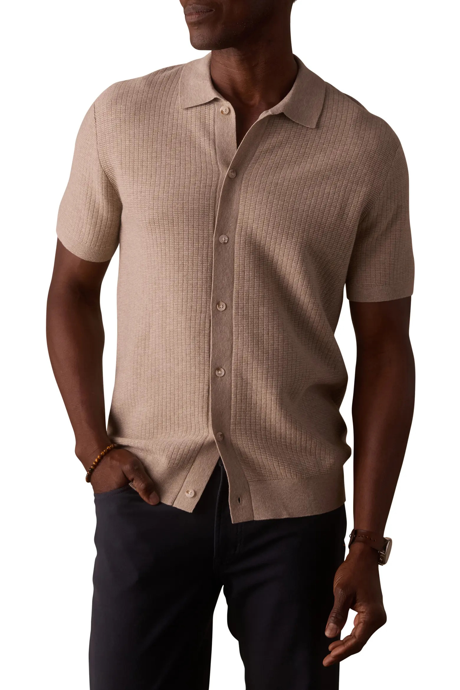 BreezeKnit Short Sleeve Button-Up Shirt (Men) | Nordstrom | Nordstrom
