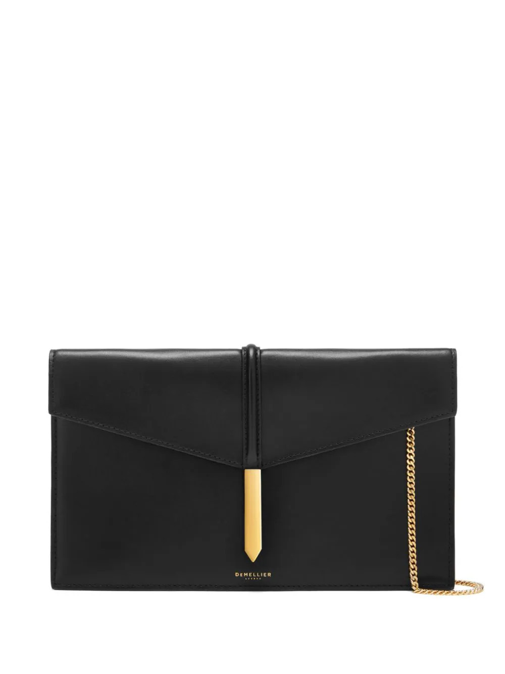 DeMellier The Tokyo leather clutch - Black | Farfetch Global