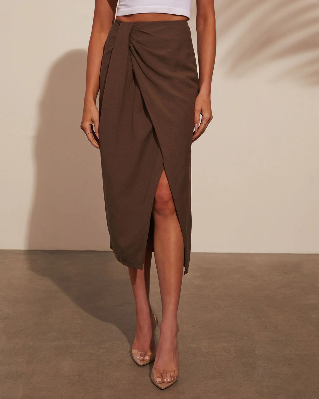 Dubai Linen Tulip Midi Skirt | VICI