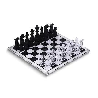 Curata Acrylic 28 Piece Chess Set | Overstock.com Shopping - The Best Deals on Other Game Tables ... | Bed Bath & Beyond