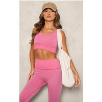 Pink Padded Seamless Sports Bra | PrettyLittleThing US