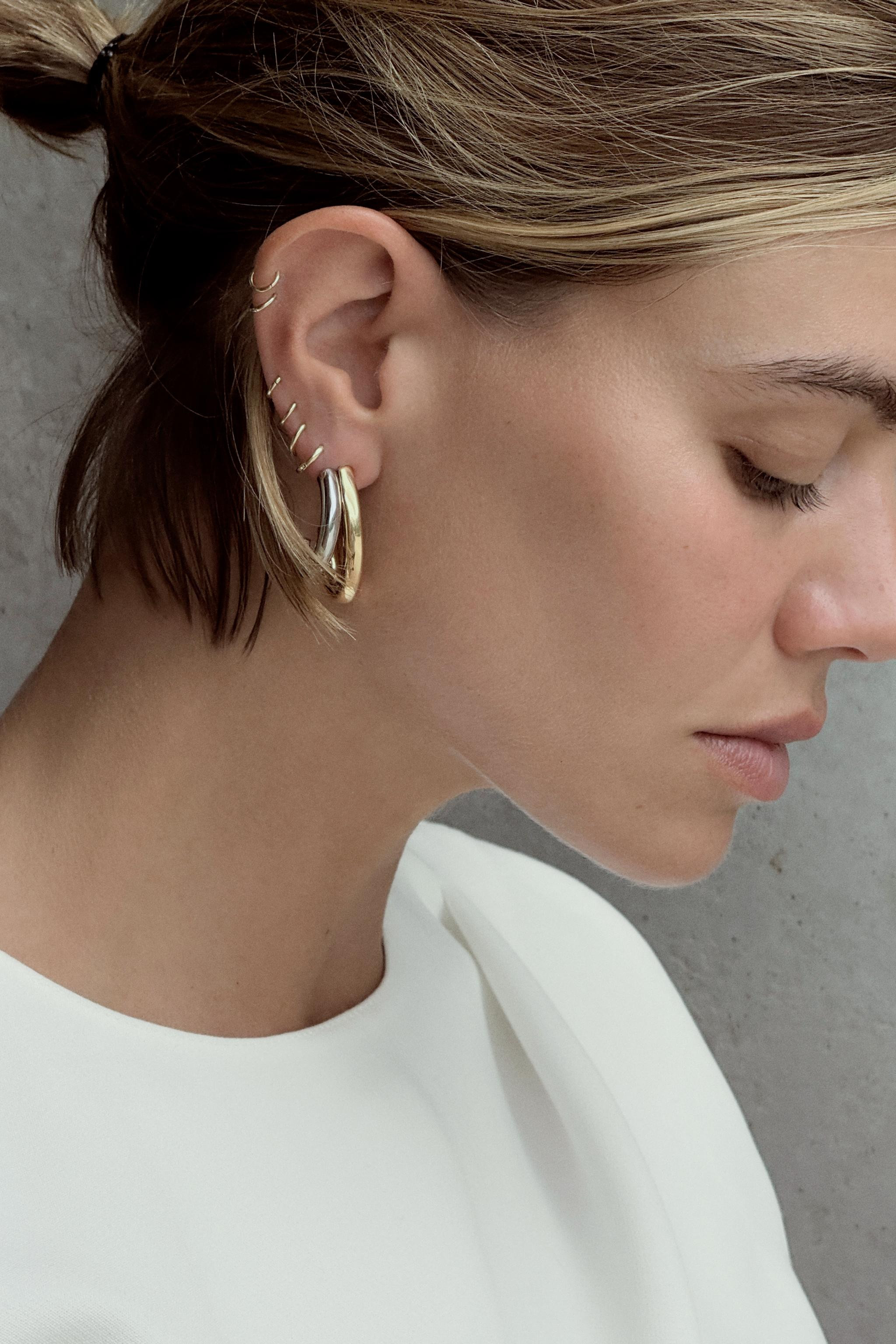 DOUBLE HOOP EARRINGS | Zara US