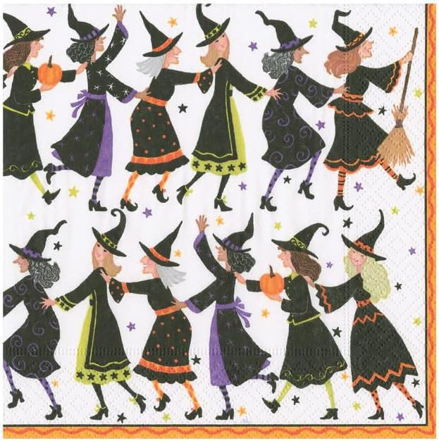 Caspari Witches Conga Line Cocktail Napkins - 20 Per Package | Amazon (US)