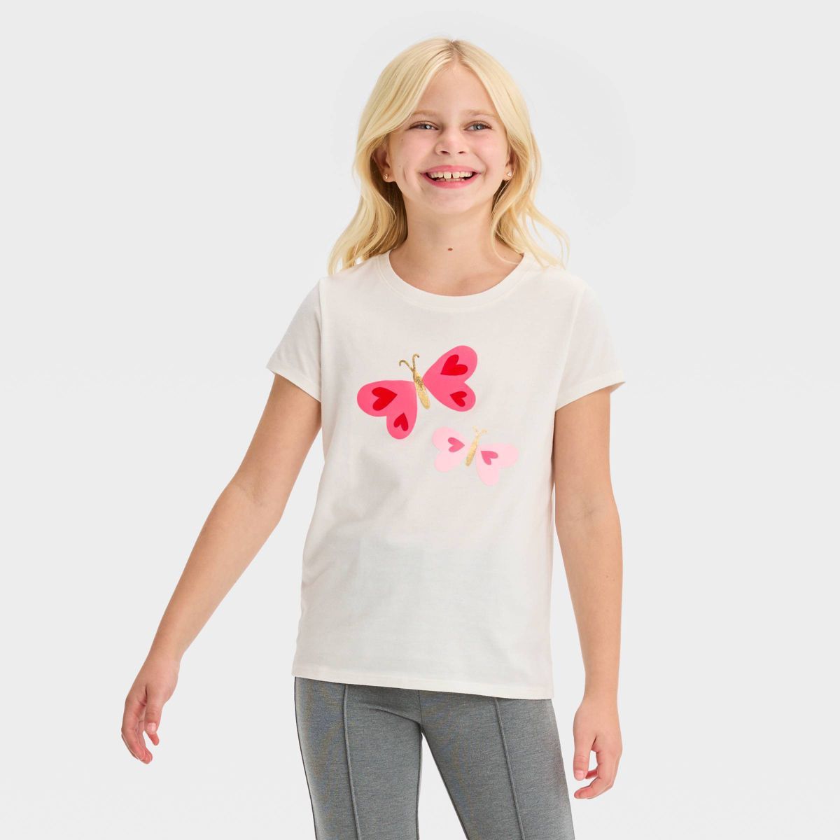 Girls' Short Sleeve Valentine's Day Graphic T-Shirt - Cat & Jack™ | Target