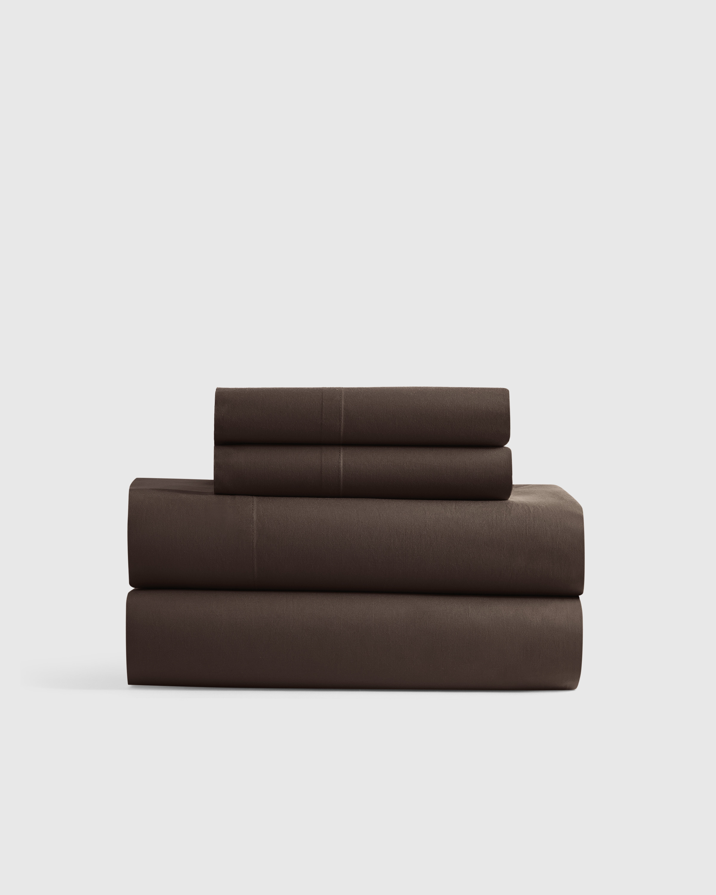 Quince | Classic Organic Percale Sheet Set in Espresso, Size Full, Percale Cotton | Quince