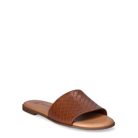 Time and Tru Women s Woven Slide Sandals | Walmart (US)