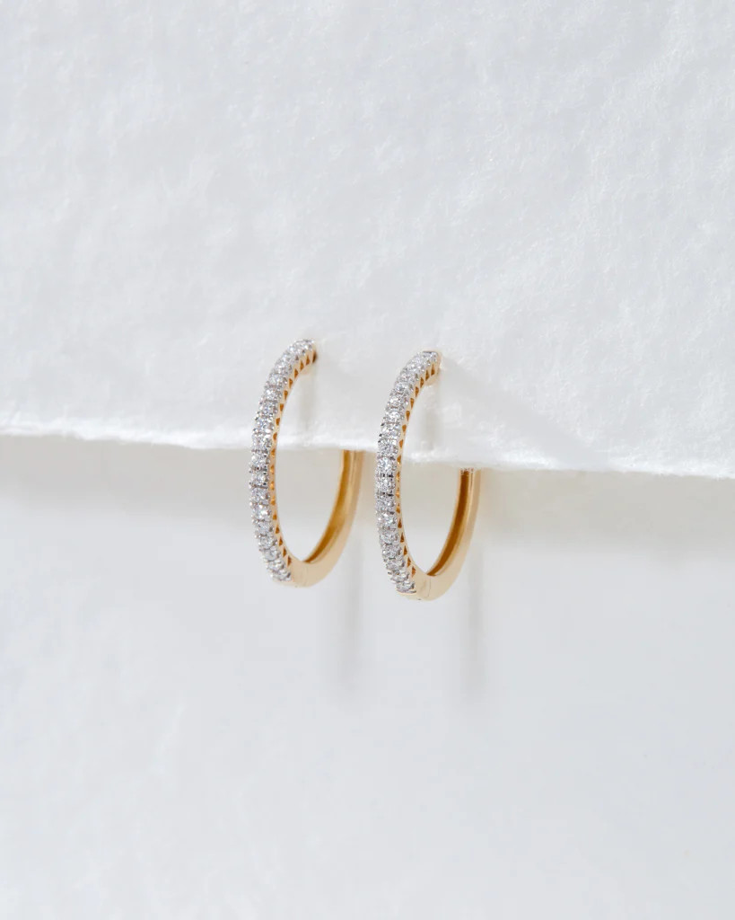 The Dreamy Diamond Hoops (18mm) | Luv Aj Inc.