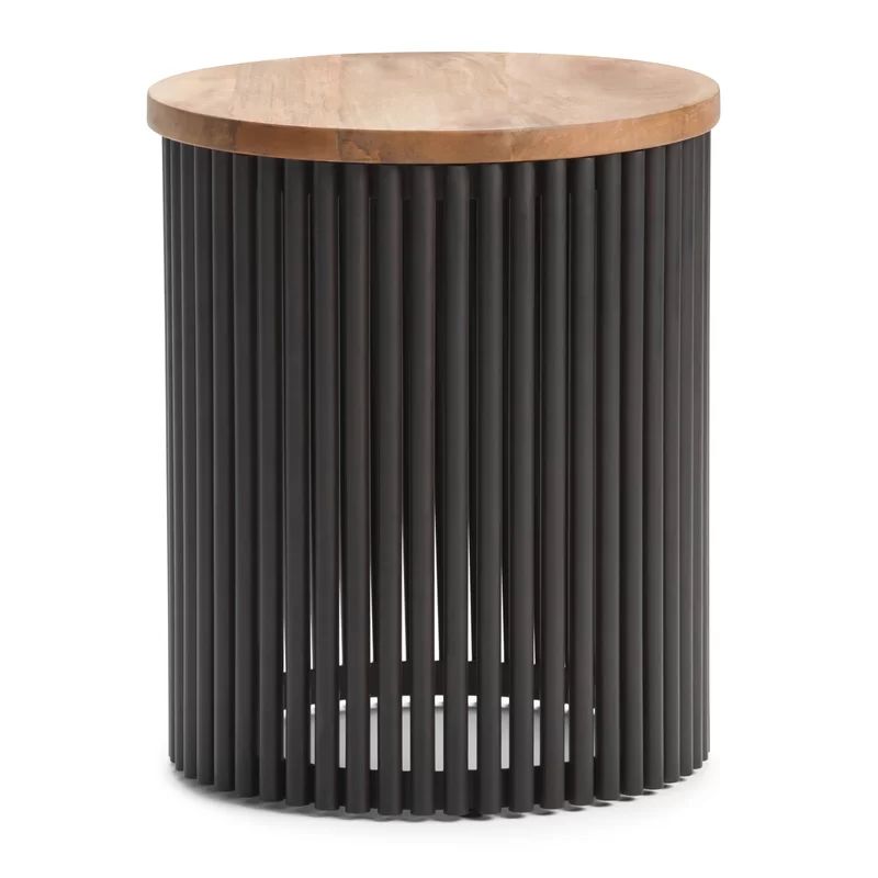 Taryn Solid Wood Drum End Table | Wayfair Professional
