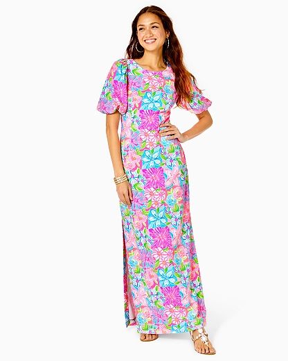 Women's Kimberle Stretch Maxi Dress Size 12, Take It From Your Mumsy - Lilly Pulitzer | Lilly Pulitzer