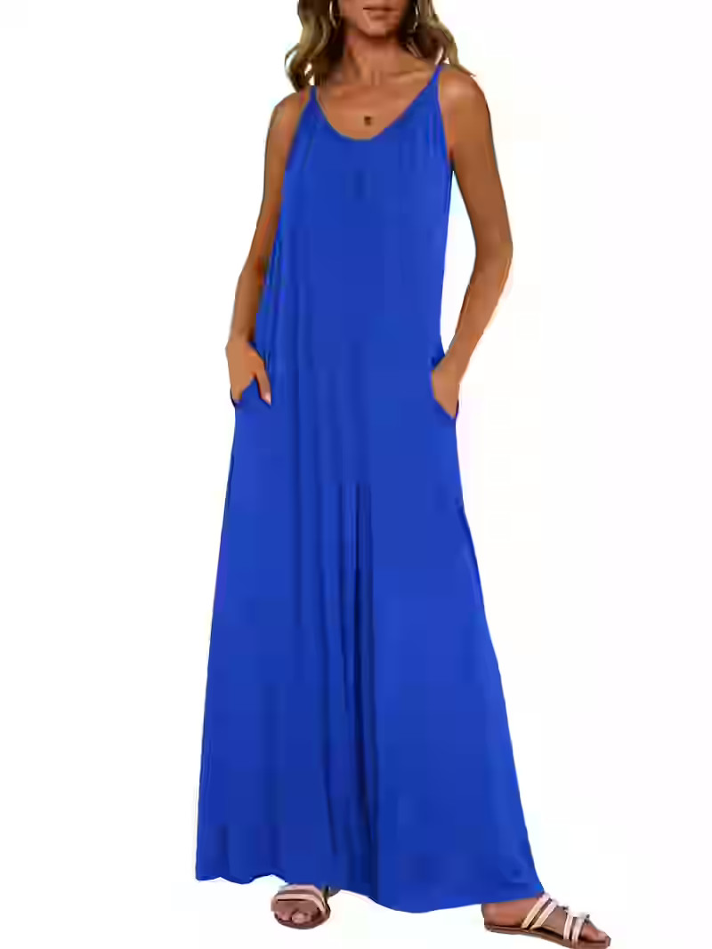 PRETTYGARDEN Women's Summer One Piece Jumpsuits 2025 Casual Spaghetti Strap Loose Wide Leg Long P... | Walmart (US)