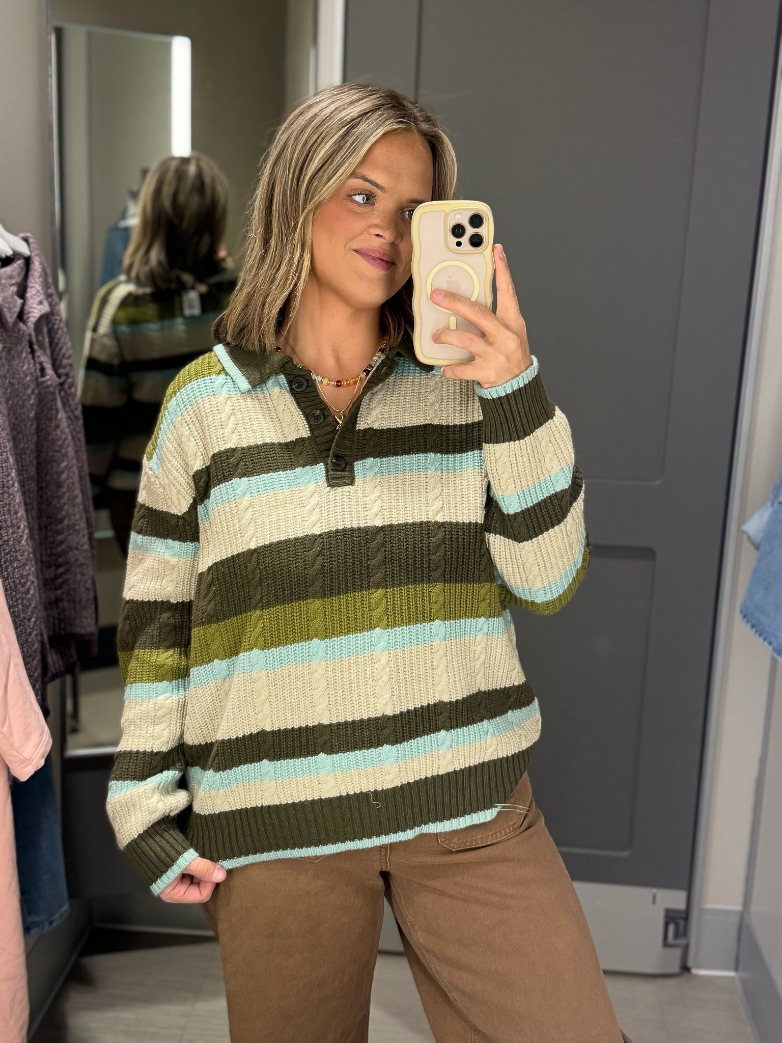 Okay Target, this sweater is SUCH a fall find 😍🍂 The chunky knit, polo neckline, and striped colors make it look way more expensive than it is. Pairing it with these brown pants = instant fall outfit. 🤎

#TargetFinds #TargetStyle #TargetFashion #LTKFinds #LTKStyle #FallOutfit #FallSweater #AffordableFashion #MomStyle #FallFashionFinds

#LTKootd #LTKU #LTKMidsize